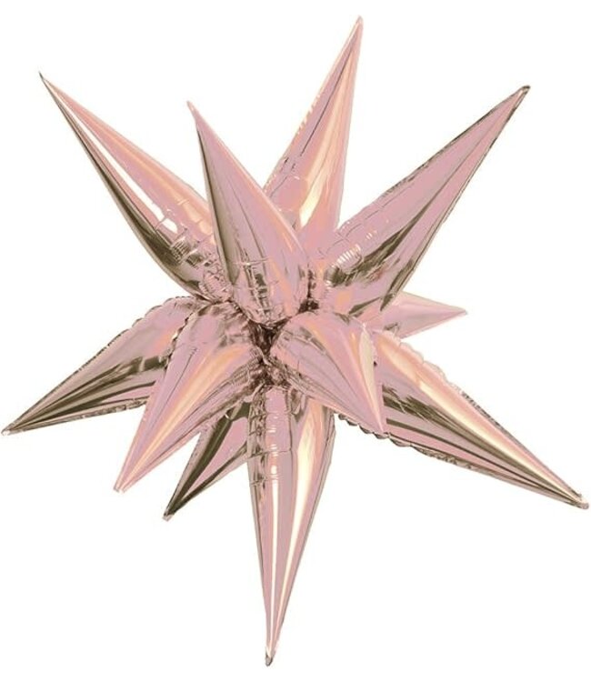12 Point Star Burst Balloon-Rosegold