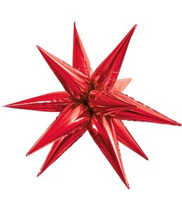 12 Point Star Burst Balloon-Red
