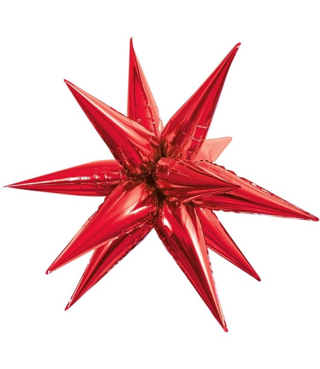 12 Point Star Burst Balloon-Red