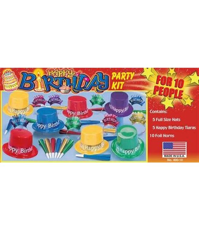 Happy Birthday Party Kit for 10 People