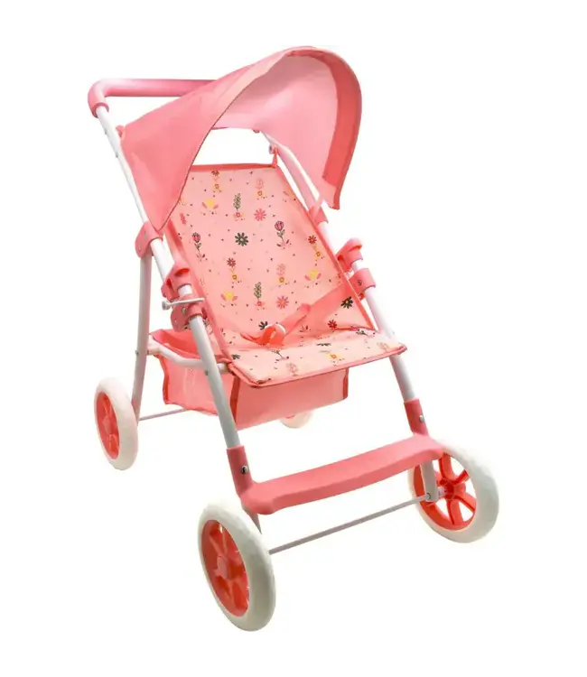 Deluxe Four Wheel Deluxe Folding Stroller With Canopy