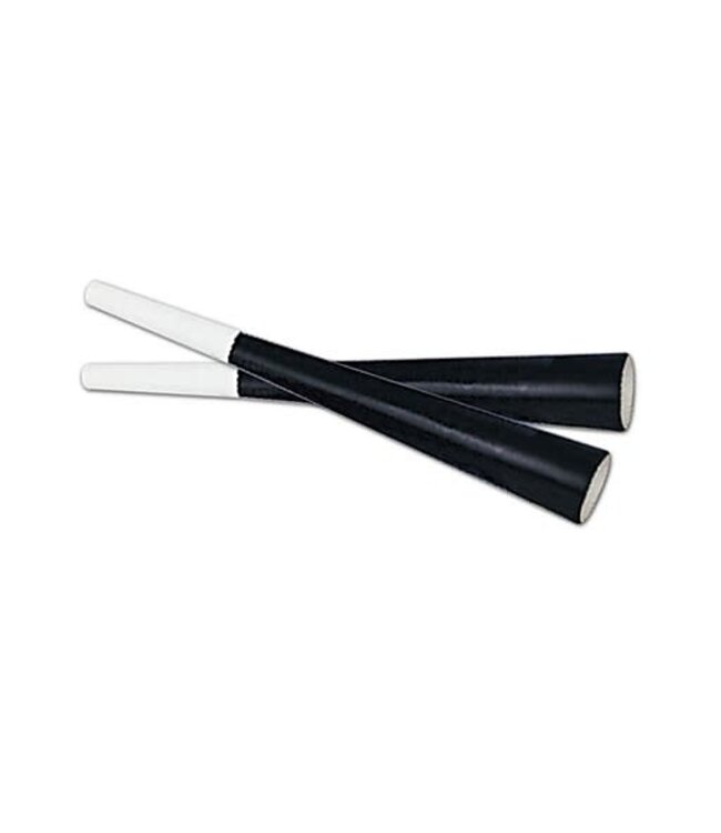 Party Time 9 Inch Foil Horns 12/Pk-Black