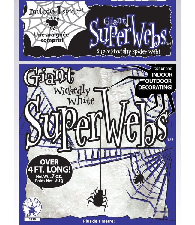 Rubies Costumes White Giant Spider Web With 8 Spiders 138 Grams