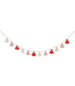Meri Meri Wool Tassel Garland-Pink