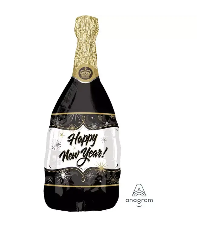 Anagram Supershape Foil Balloon-Champagne New Year