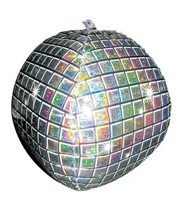 Feng Che 50 Inch Foil Balloon Silver & Black Disco Ball