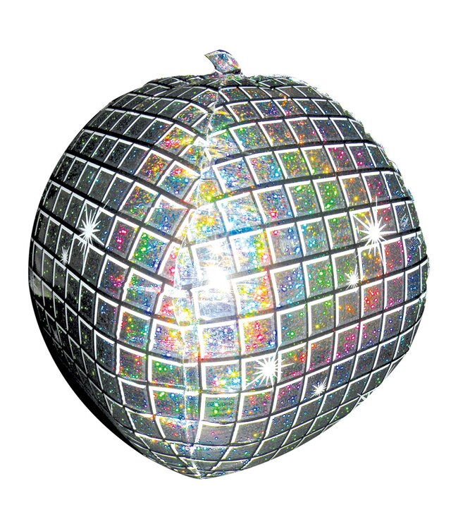Feng Che 50 Inch Foil Balloon Silver & Black Disco Ball