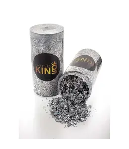 Holo Foil Irregular Confetti Jar-Silver