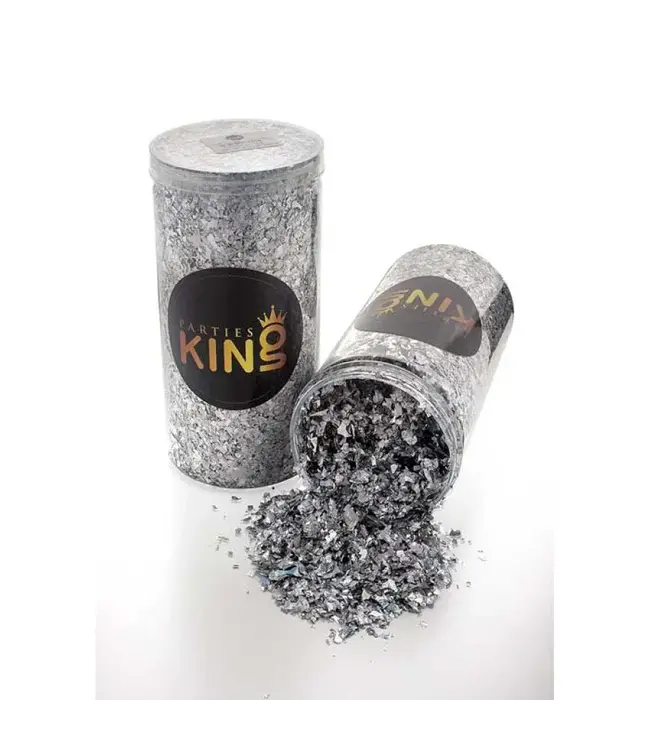 Holo Foil Irregular Confetti Jar-Silver