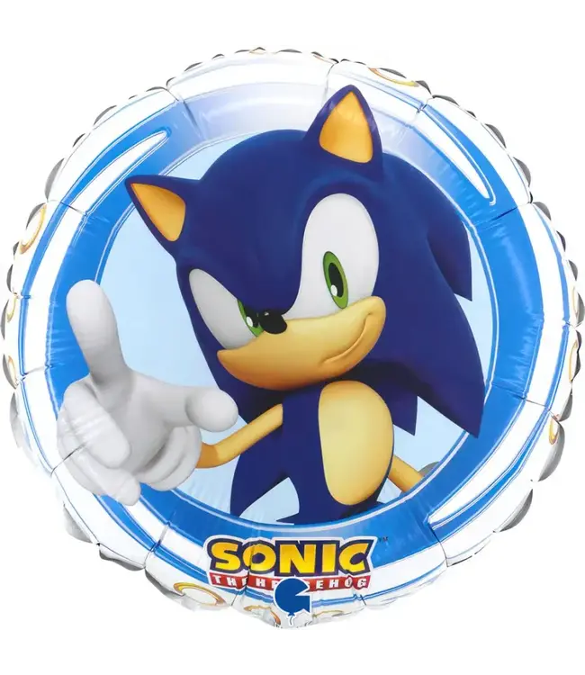 Grabo Balloons 18 Inch Round Foil Balloon-Sonic