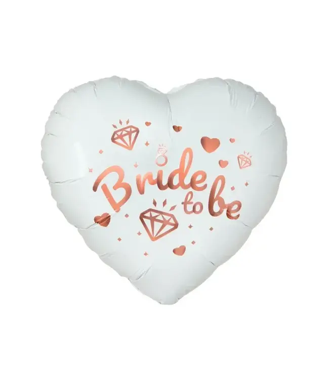 Godan 18 Inch Foil Balloon-Bride to Be White Heart