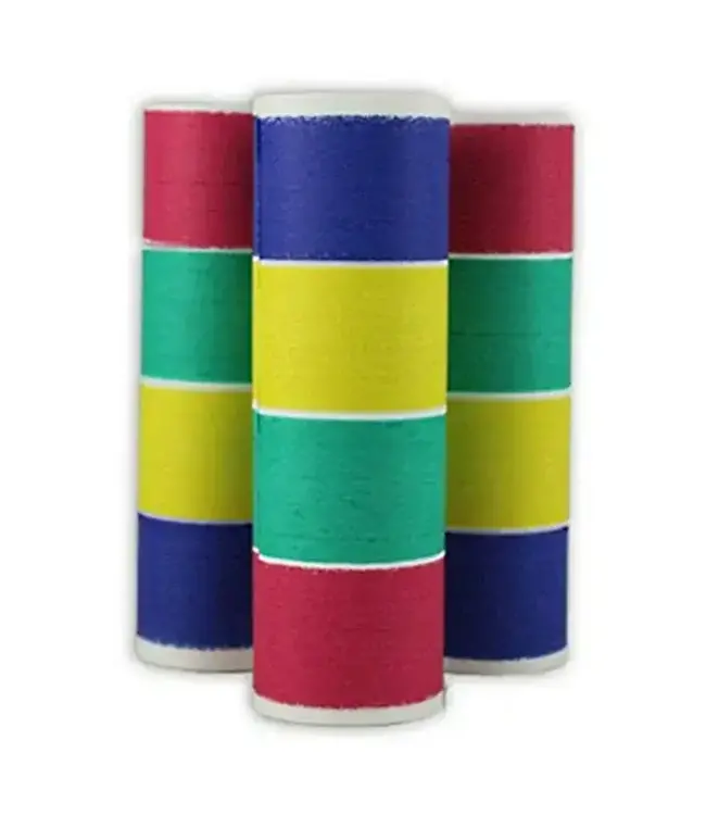 Four Color Serpentine Throws (20 Throws Per Roll) 4/Pk