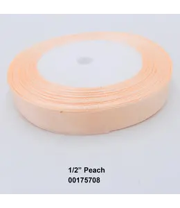 Satin Ribbon 1/2 Inch 20 Yard-Light Peach
