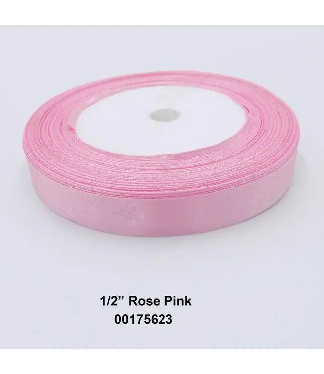 Satin Ribbon 1/2 Inch 20 Yard-Pink