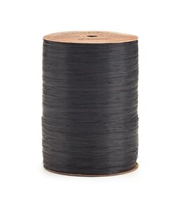 Global Wrap Ribbon Wraphia 7mm x 100 yards-Matte-Black