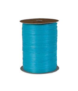 Global Wrap Ribbon Wraphia 7mm x 100 yards-Matte-Aqua