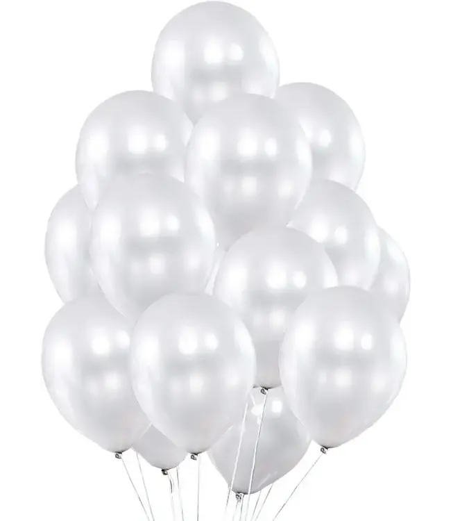 Startex 11 Inch Startex Latex Balloons 50ct-Metallic White