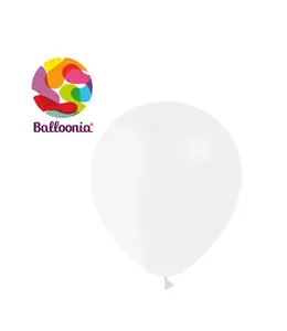 Balloonia 12 Inch Balloonia Latex Balloons 100 ct- Metallic White