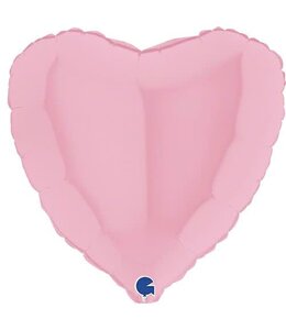 Grabo Balloons 18 Inch Heart Mylar Balloon-Matte Pink