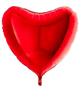 Grabo Balloons 36 Inch Foil Heart Balloon-Red