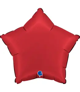 Grabo Balloons 18 Inch Foil Star Balloon-Satin Red