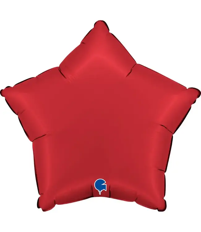Grabo Balloons 18 Inch Foil Star Balloon-Satin Red