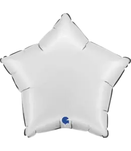 Grabo Balloons 18 Inch Foil Star Balloon-Satin Silver
