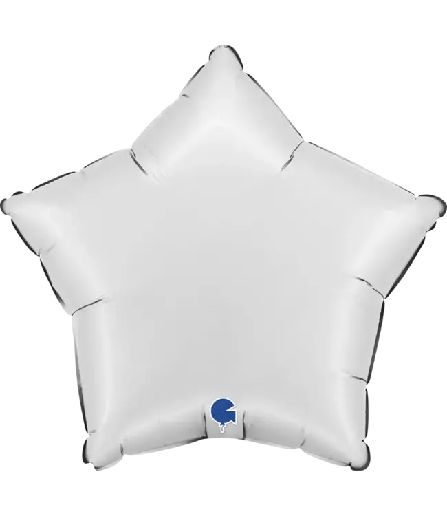 Grabo Balloons 18 Inch Foil Star Balloon-Satin Silver