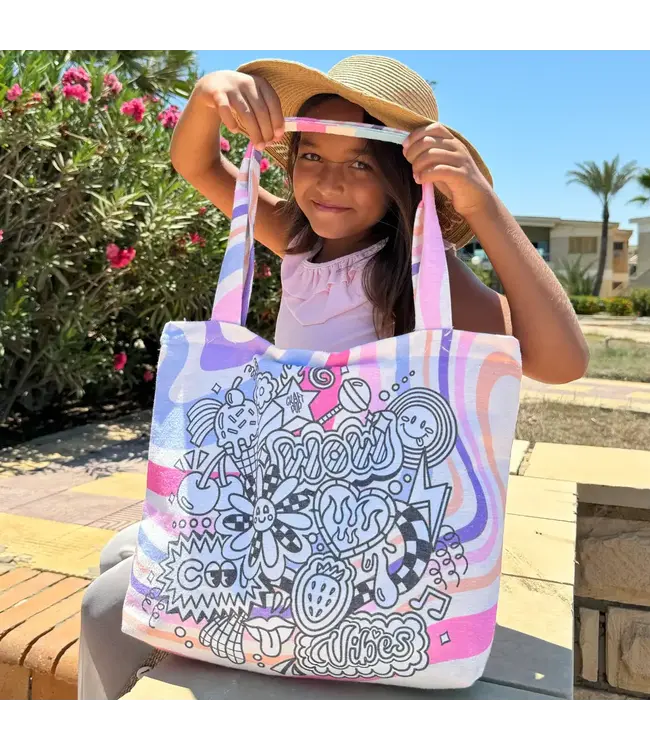 Craft Pop Colouring Tote Bag-Retro Vibes