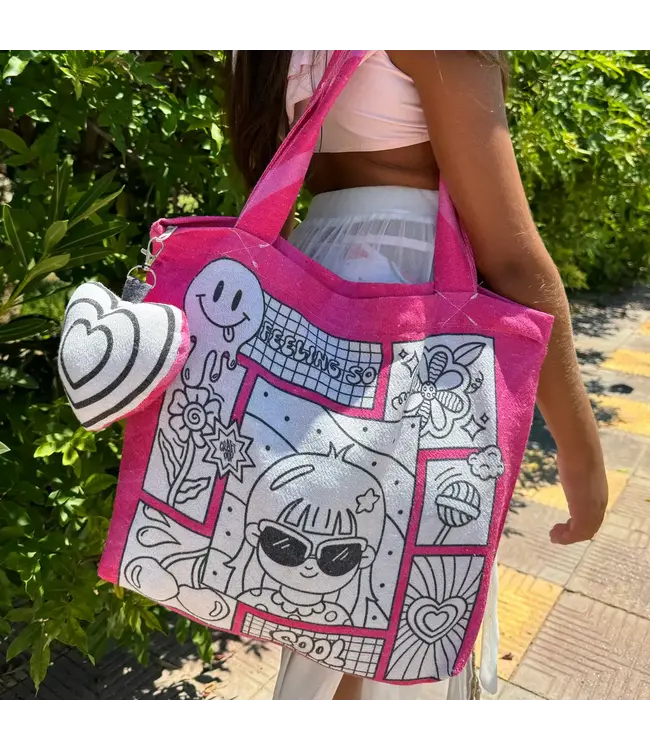 Craft Pop Colouring Tote Bag-Feeling So Cool