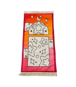 Craft Pop Colouring Prayer Mat-Orange Stars