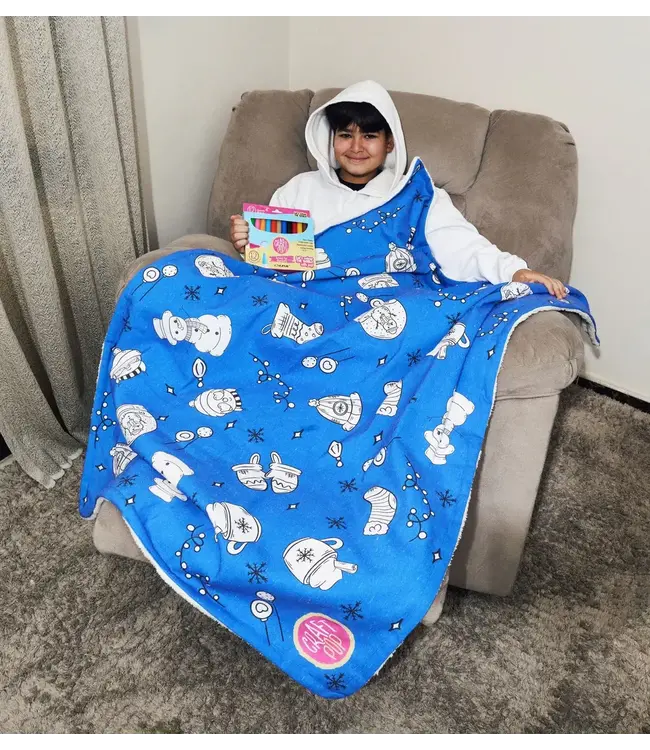Craft Pop Colouring Blanket-Snowman