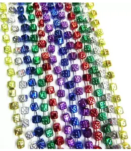Party Time Bead Necklaces Pk/5-Colorful Dice