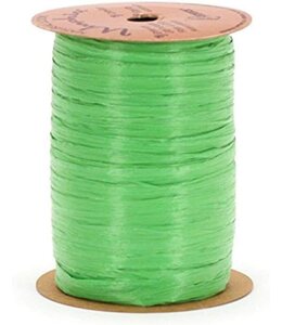 Global Wrap Ribbon Wraphia 7mm x 100 yards-Matte-Apple