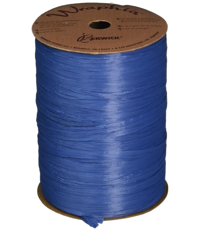 Global Wrap Ribbon Wraphia 7mm x 100 yards-Matte-Royal
