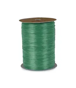 Global Wrap Ribbon Wraphia 7mm x 100 yards-Matte-Emerald Green