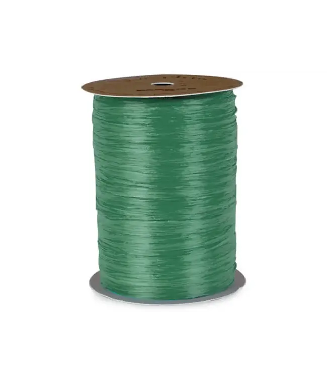 Global Wrap Ribbon Wraphia 7mm x 100 yards-Matte-Emerald