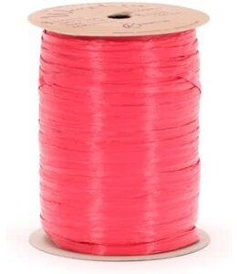 Global Wrap Ribbon Wraphia 7mm x 100 yards-Matte-Red Raspberry