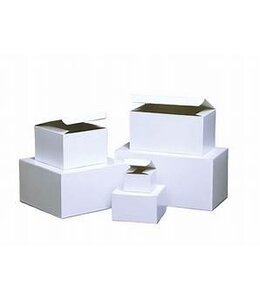 Global Wrap 2 Piece White Cardboard Box -  8 x 8 x 3.5 inch  1Pc