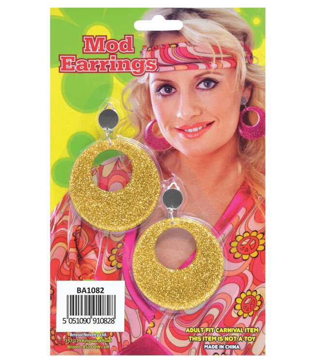 Gold Mod Glitter Earring