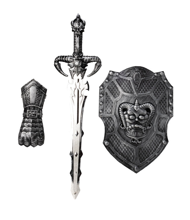 Battle Warrior Shield, Gauntlet And Sword