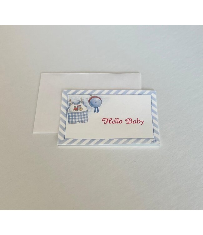 Enclosure Card Baby Boy-Hello Baby
