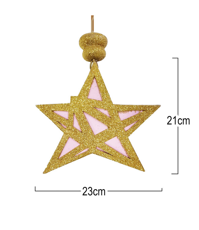 Glitter Light up Lantern-Star