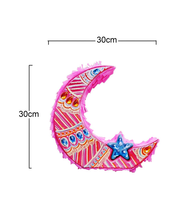 Mini Pinata Crescent Moon-Colorful