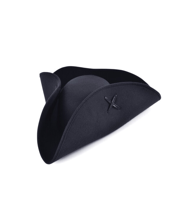 Rubies Costumes Pirate Tricorn Black Wool Felt Hat