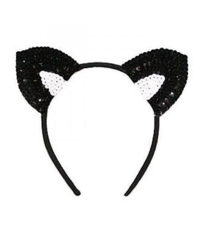 Rubies Costumes Black & White Sequin Cat Ears