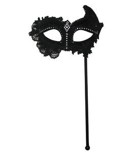 Rubies Costumes Black & Lace Mask On Stick