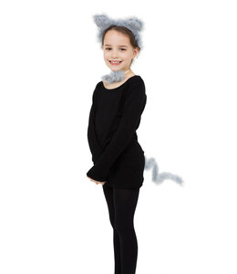 Rubies Costumes Mouse Set (Grey) Marabou