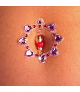 Rubies Costumes Heart Belly Jewels - Pink