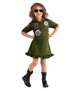 Rubies Costumes Top Gun Flight Suit Girls Costume